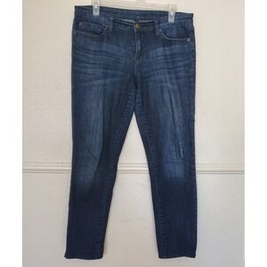 Gap 1969 Premium Skinny Jeans Women's Size 8/29R Dark Wash Distressed Denim